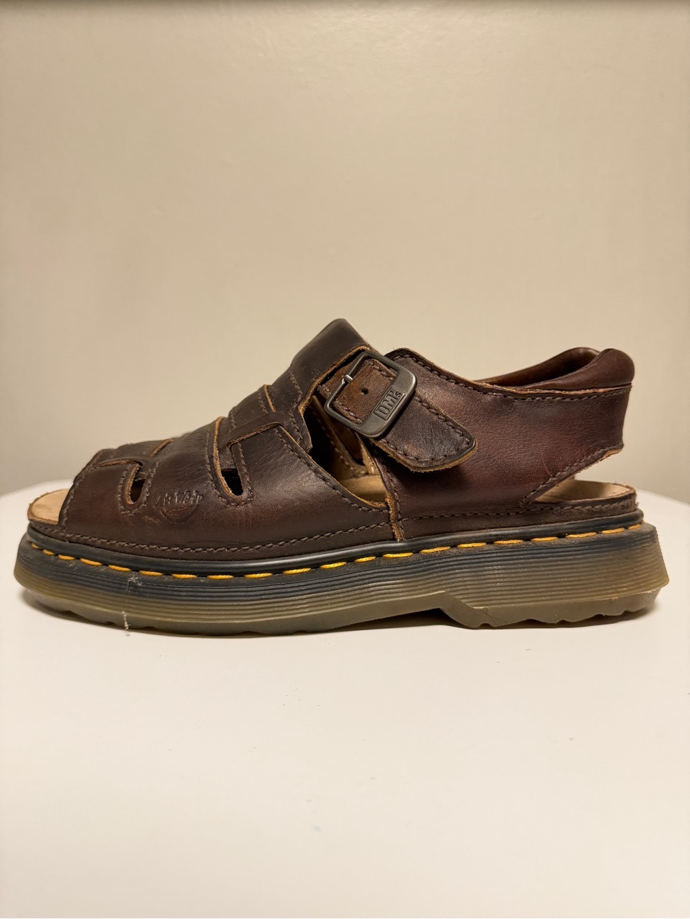 Y2K Dr. Martens 9074 Leather Chunky Buckle Fishermen Sandals Men’s US 9 UK 7